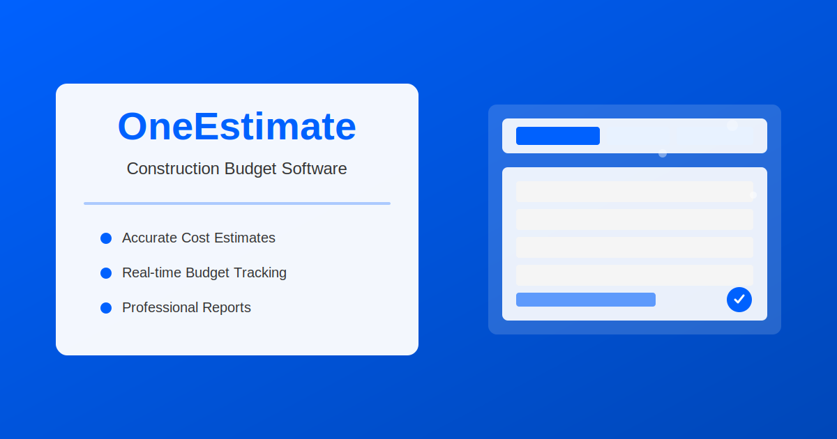 OneEstimate preview