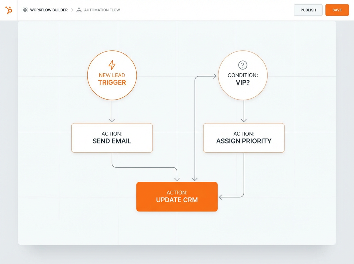 AI sales automation workflow builder inside Unami